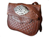 Berber Girl Leather Bag - Médaillon - Brown Caramel - Moroccan Corridor
