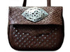 Berber Girl Leather Bag - Médaillon - Brown