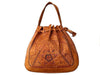 Bohemian Morocco Leather Bag - Star - Brown Caramel - Moroccan Corridor