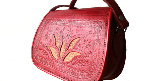 LSSAN Handbag - Palm- Red - Shoulder | Moroccan Corridor