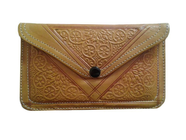 Envelope Leather Purse - Yellow - Envelope Collection | Moroccan Corridor