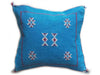 Handmade Moroccan Cushion – Sabra Silk Pillow – Lalla Hasnaa - Turquoise