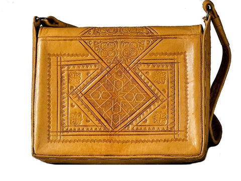 Heritage Handbag - Belle Femme - Brown Caramel - Back Side