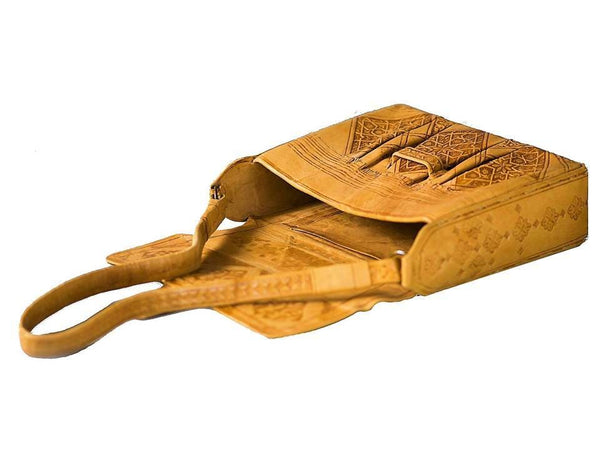 Heritage Handbag - Belle Femme - Brown Caramel - Inside