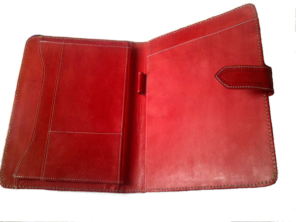 Heritage Leather Portfolio - Red - Inside - Moroccan Corridor