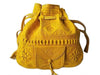 Handmade Leather Bag - Bohemian Bag - Heritage Tote Bag - Yellow - Moroccan Corridor