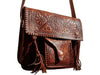 Hippie Leather Shoulder Bag - Brown Caramel