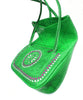 Jeblia Leather Tote Bag - Embroidered - Green - Under Flap