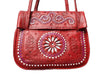 Berber Girl Leather Bag - Embroidered - Red