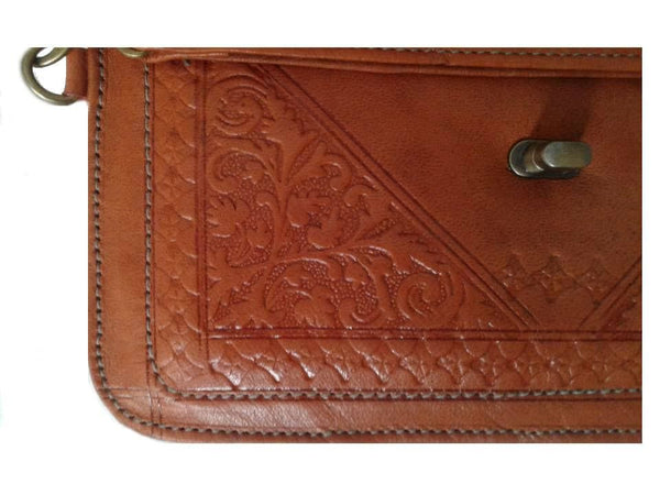 Kharrazine Clutch - Burnt Orange - Kharrazine Wristlet | Moroccan Corridor