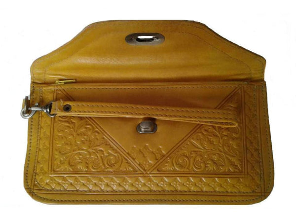 Kharrazine Clutch - Yellow - Kharrazine Wristlet | Moroccan Corridor
