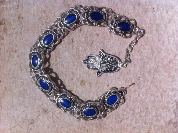 Khmissa Bracelet - Blue - Bracelet No_Amp | Moroccan Corridor