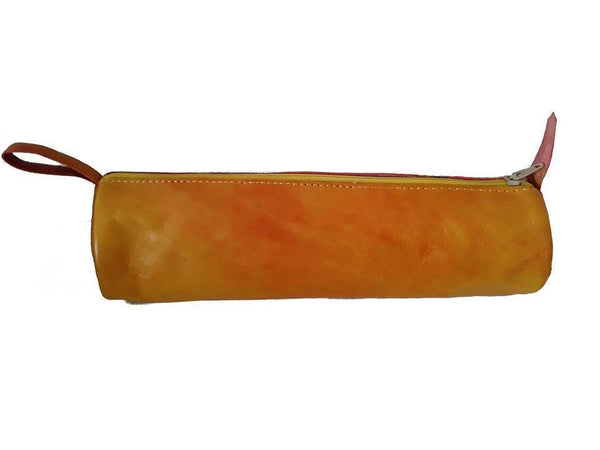 Leather Pencil Case / Makeup Bag - Marrakesh - Simple - Moroccan Corridor