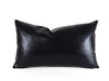 Leather Pillow Cover - Lumbar - Black