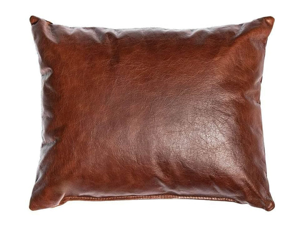Leather Pillow Cover - Lumbar - Brown Caramel - Moroccan Corridor