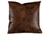 Leather Pillow Cover - Square - Brown - Moroccan Corridor