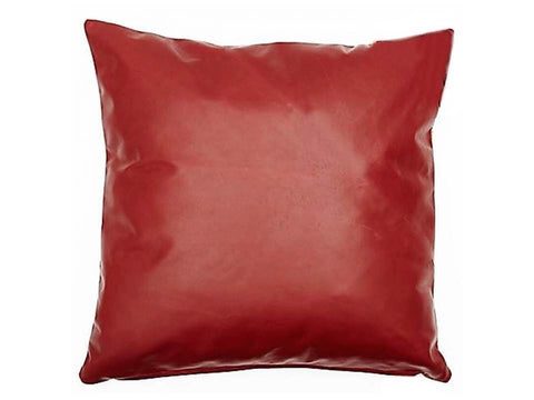 Leather Pillow Cover - Square - Red - Moroccan Corridor