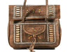 Chekkara - Embroidered - Brown Caramel - Heritage Tote Bag | Moroccan Corridor