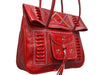 Chekkara - Embroidered - Red - Heritage Tote Bag | Moroccan Corridor