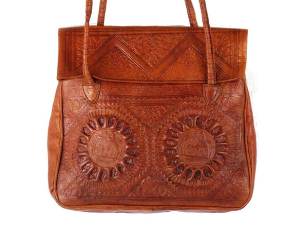 Chekkara - Sun Flower - Caramel - Heritage Tote Bag | Moroccan Corridor
