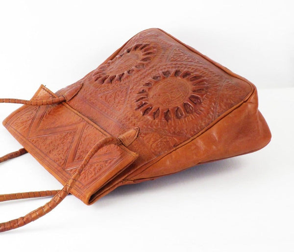 Heritage Tooled Leather Hobo Bag