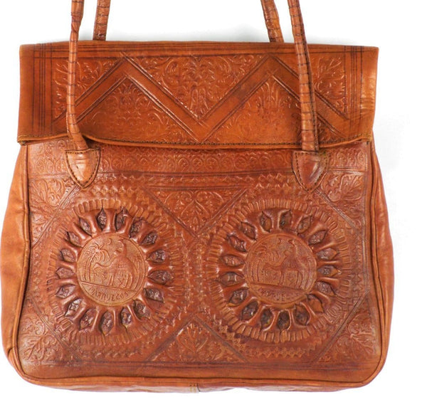 Chekkara - Sun Flower - Caramel - Heritage Tote Bag | Moroccan Corridor