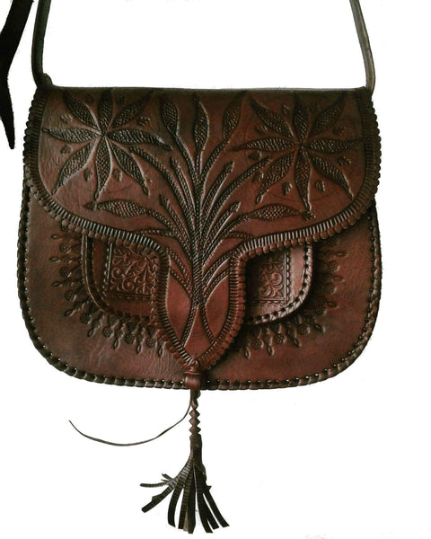 Lssan Handbag - Large Size - Brown - Tinghir Oasis - Lssan Shoulder | Moroccan Corridor
