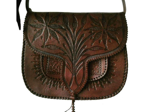 Lssan Handbag - Large Size - Brown - Tinghir Oasis - Lssan Shoulder | Moroccan Corridor