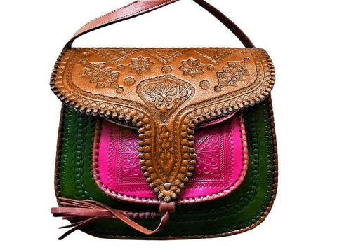 LSSAN Handbag - Large size - Multi-Color Bag - Heart - Moroccan Corridor