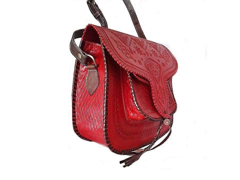 LSSAN Handbag - Large size - Red - Heart - Moroccan Corridor