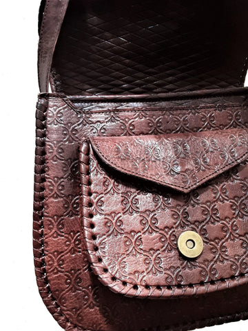 LSSAN Leather Handbag - Brown Star - Shoulder | Moroccan Corridor®