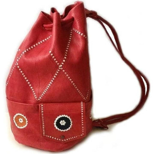 Mdina Bucket Bag - Red - Bags | Moroccan Corridor