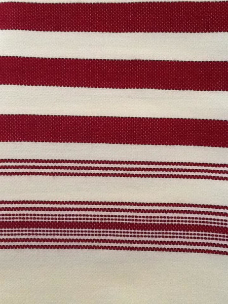 Mendil - Red Striped Throw - Blanket | Moroccan Corridor