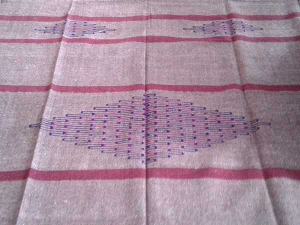 Moroccan Blanket - Wool Embroidered - Khmiss Blanket/Rug - Rug | Corridor