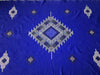 Moroccan Blanket - Wool Embroidered - Ocean Blanket/Rug - Zoom