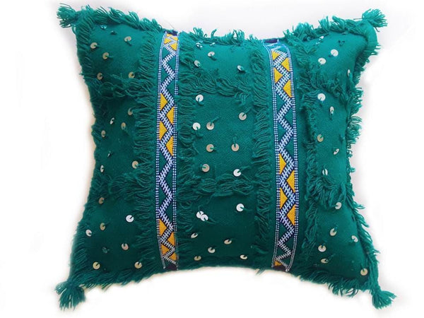 Moroccan Handira Pillow / Cushion Cover - El Khadra