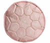 Moroccan Leather Tile Ottoman - Soft Pink