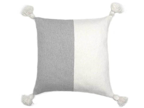 Half White Half Grey Pillow