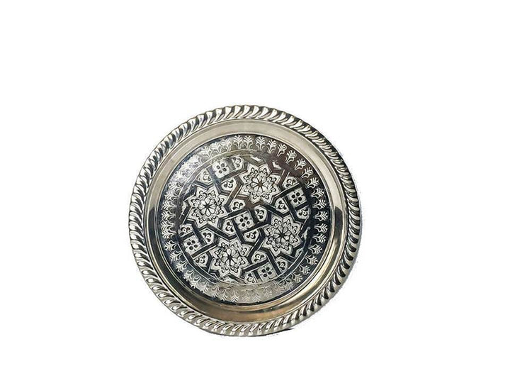 Moroccan Tea Tray - Round - Tiles - Small Size - Moroccan Corridor