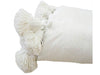 Moroccan Pom Pom Blanket - White