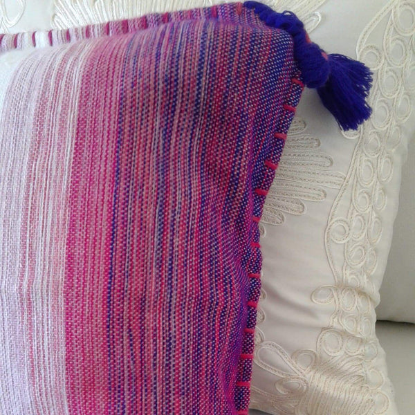 Pompom Cushion Cover | Maria - L - Handwoven Cushion Covers | Moroccan Corridor