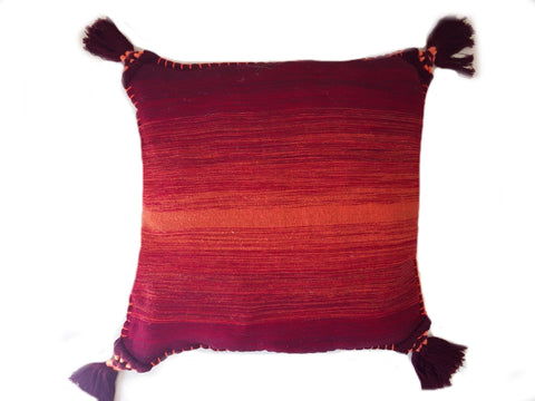 PomPom Cushion Cover from Chefchaouen - Sunset - Pom / Tassel Covers, Pillows | Moroccan Corridor®