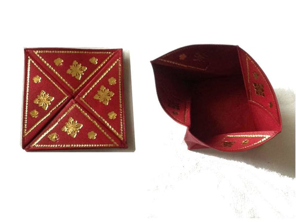 Rbati Leather Coin Wallet - Red - Coin Purse | Moroccan Corridor