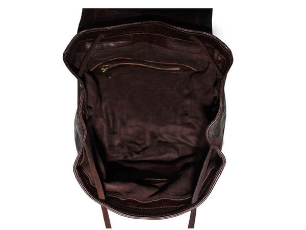 Rebel Leather Backpack - Cube - Brown - Moroccan Corridor