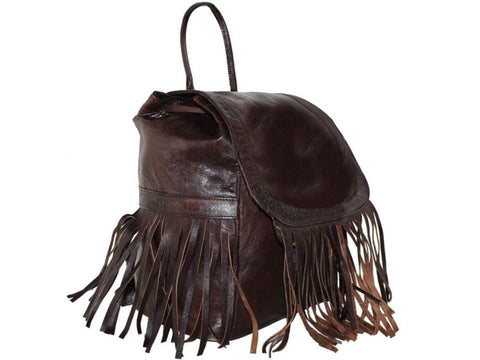 Rebel Leather Backpack - Cube - Brown - Moroccan Corridor