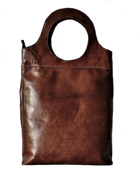 Rebel Leather Bag - Oasis - Brown - Backside
