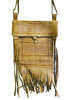 Tuareg Leather Messenger/Crossbody Bag - Tan - Embossed - Simple