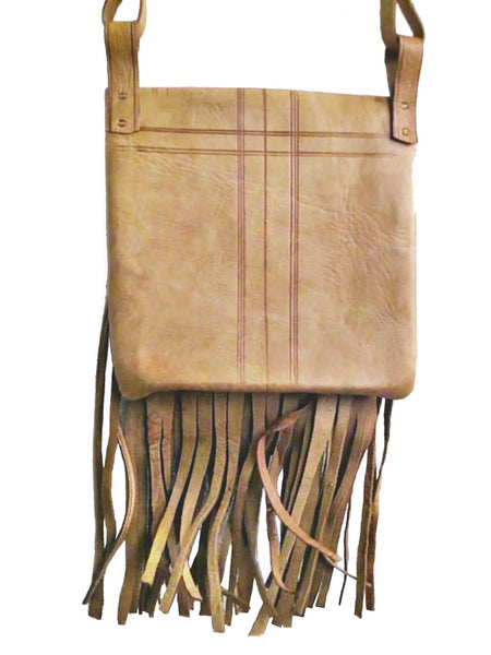 Rebel Leather Messenger/Crossbody Bag - Natural - Embossed - Simple - Moroccan Corridor