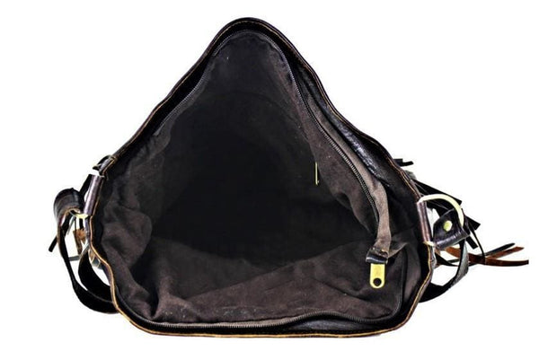 Rebel Leather Tote Bag - Black - Moroccan Corridor
