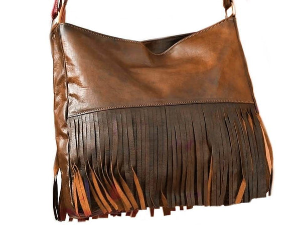 Rebel Leather Tote Bag - Brown Caramel